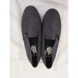 Vans Classic Slip-On Shoes Black / White Stripes 4M/5.5W